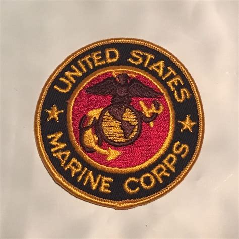 Vintage United States Marine Corps Iron On Patch Etsy