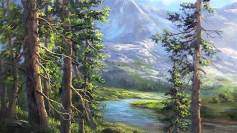 The Hidden Mountain Landscape Painting Youtube