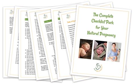Your Pregnancy Checklist Bundle Natural Birth And Baby