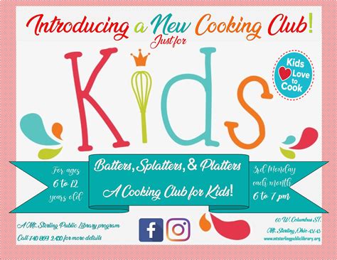 Kids Cooking Club Mt Sterling Public Library