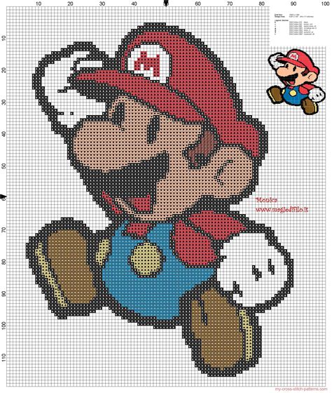 Mario Bros Cross Stitch Pattern Free Cross Stitch Patterns Simple