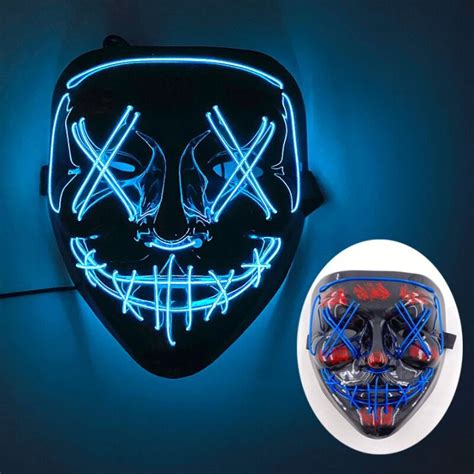 Luminous Led Purge Mask Halloween Cosplay Costume Nightclub Masquerade