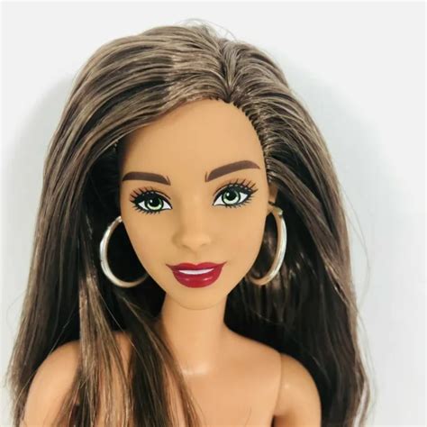 Nude Hybrid Barbie Doll Made To Move Body With Fashionista Head Latino Neysa New £37 03