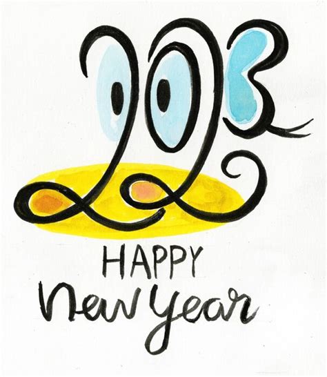 Donald Duck 2023 Happy New Year Original Painting Tony Catawiki