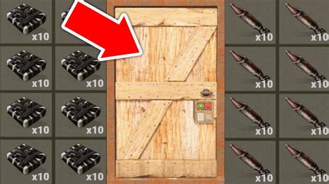 1 WOODEN DOOR 100 ROCKETS And C4 In Rust Raiding YouTube