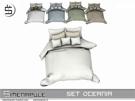 The Sims Resource Set Oceania Blanket And Cushions