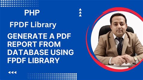 Generate A Pdf Report From A Database Using Fpdf Library Youtube