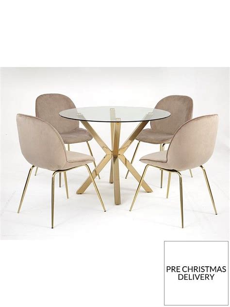 Michelle Keegan Home Chopstick 100 Cm Round Brass Dining Table 4