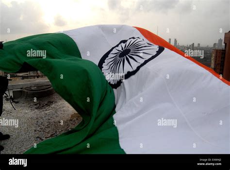 Indian Flag Fluttering Independence Day Flag Of India Bombay Mumbai