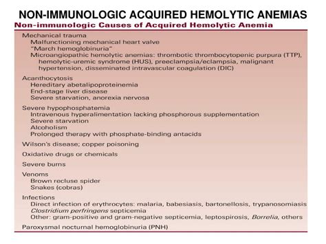 Ppt Acquired Hemolytic Anemias Powerpoint Presentation Free Download