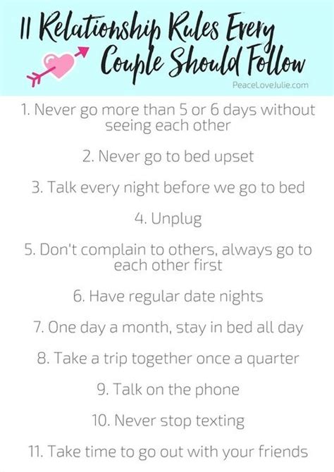 11 Relationship Rules Every Couple Should Follow