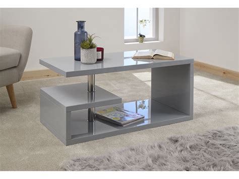 Contemporary Grey Polar High Gloss Living Room Led Coffee Table