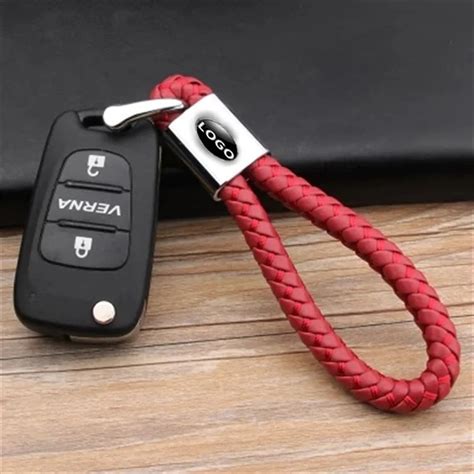 Car Keyring For Hyundai 3d Logo Business Keychain Braided Genuine