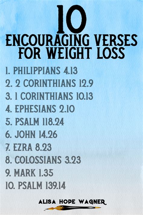 10 Encouraging Bible Verses For Weight Loss Alisa Hope Wagner