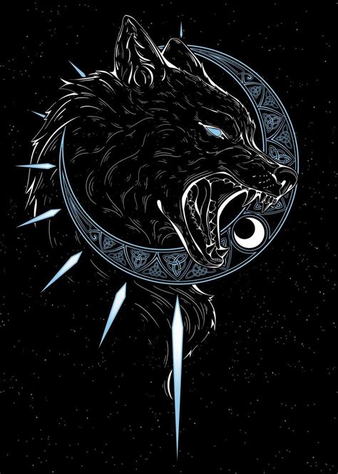 Skoll Devouring The Moon In 2021 Viking Tattoo Symbol Wolf Tattoos