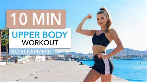 MIN UPPER BODY WORKOUT For Toned Arms Chest Back Muscles No Equipment I Pamela Reif