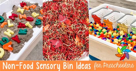 Huge List of Non-Food Sensory Bin Ideas for Preschoolers