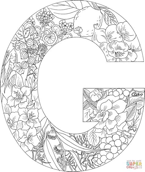 Paint the letter c, color the letter c, trace the letter c, connect dots of the letter c, your children will surely adore these worksheets to print in pdf. Letter G with Plants coloring page | Free Printable ...