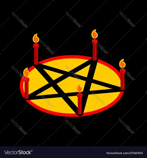 Pentagram Devil Satan Sign Ritual Symbol Call Vector Image