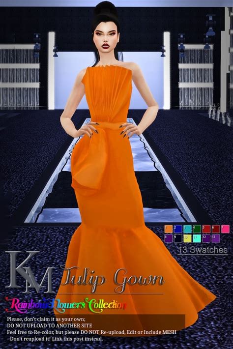 Tulip Gown By Katarina At Km Sims 4 Updates