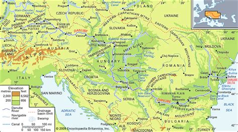 Map Of Danube River In Germany Time Zones Map