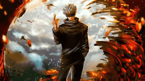 Multiple sizes available for all screen. Satoru Gojo Between Fire HD Jujutsu Kaisen Wallpapers | HD ...