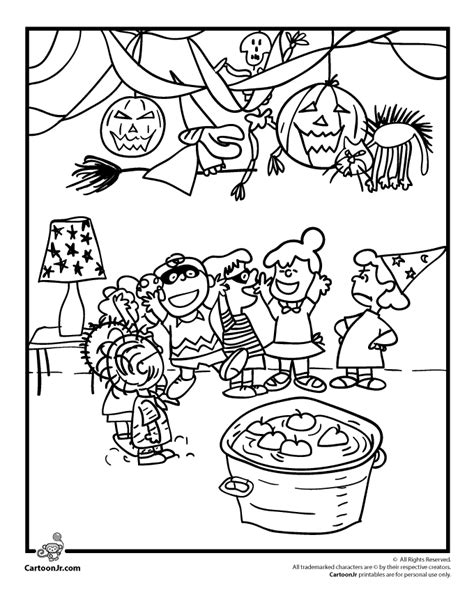 Charlie Brown Halloween Party Halloween Coloring Pages Charlie Brown