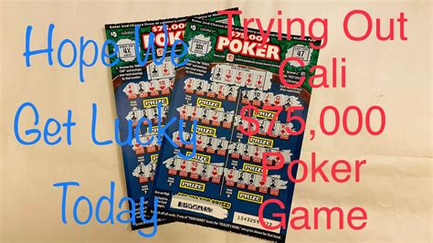 TRYING OUT $5 ($75,000 POKER) CALIFORNIA LOTTERY SCRATCHERS SCRATCH OFF
