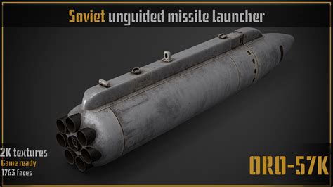 3d Model Game Ready Oro 57k Launcher Unguided Rockets Low Poly 3d Model