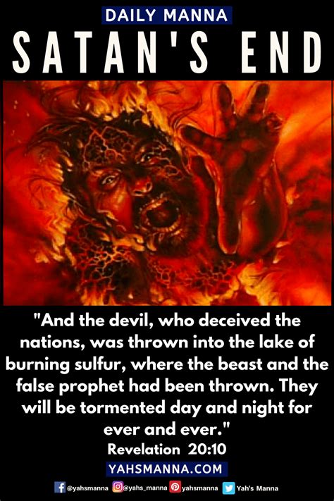 satan s end burning forever in the lake of fire and brimstone yah s manna in 2020