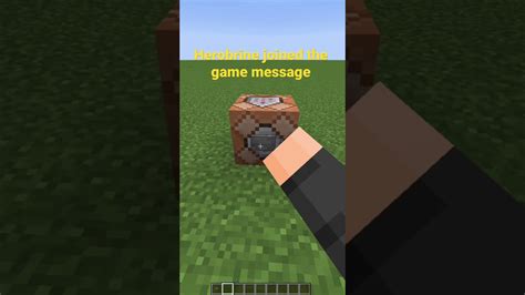 How To Make A Herobrine Joined The Game Message In Minecraft Using