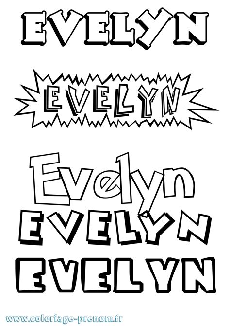 Coloriage Du Prénom Evelyn à Imprimer Ou Télécharger Facilement