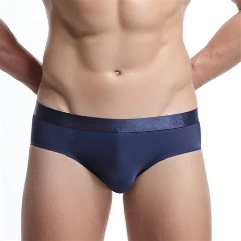 Cockcon Men Underwear Mens Briefs Ice Silk Breathable Seamless Panties Cueca Male Underwear