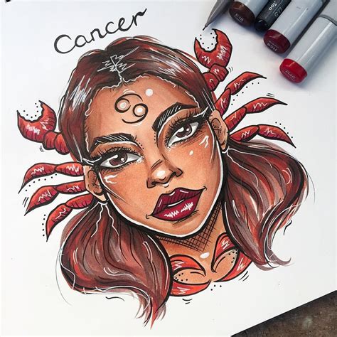Cáncer Shannon Hansen Cancer Zodiac Tattoo Zodiac Art Zodiac