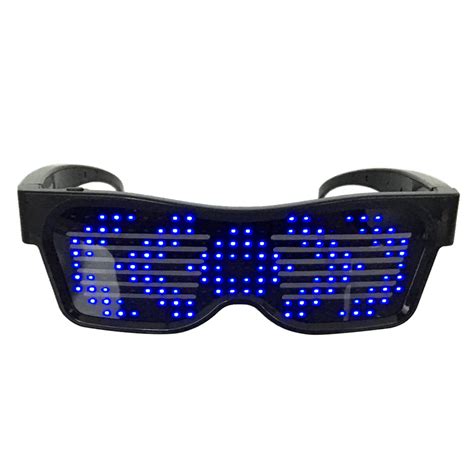 Led Light Up Glasses Usb Rechargeable And Wireless With Flashing Led Display Glowing Luminous