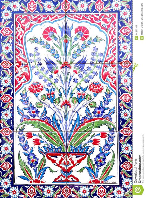 Turkish Artistic Wall Tile Stock Image Image Of Ancient