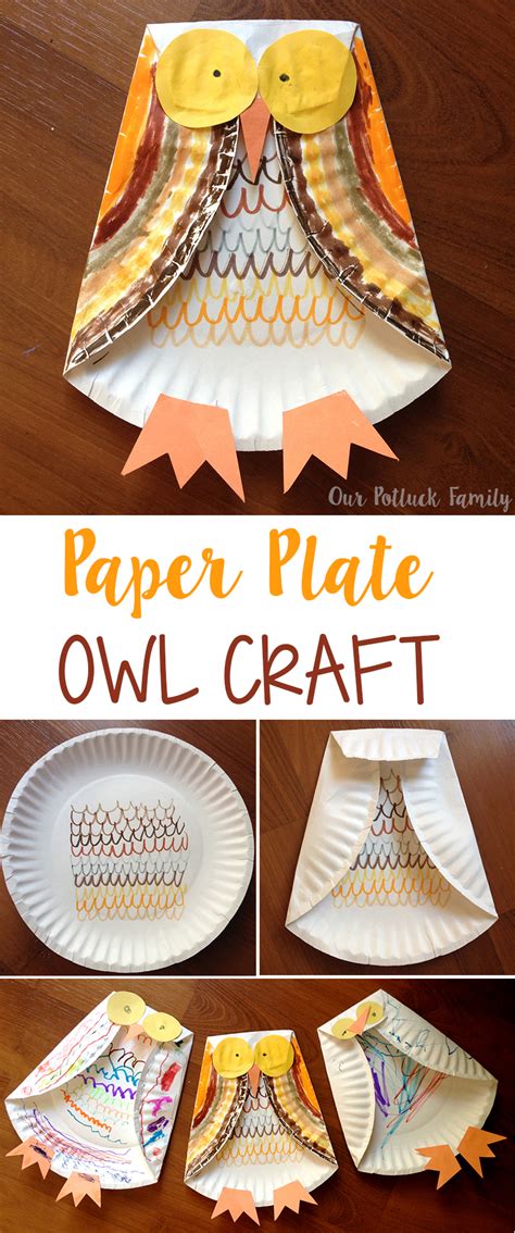 Paper Plate Owl Huppie Mama