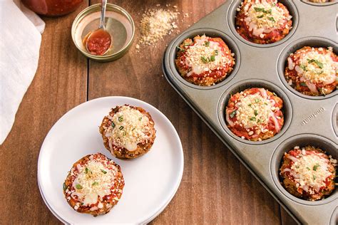 Chicken Parm Meatloaf Minis More Healthy Muffin Pan Meatloaf Recipes