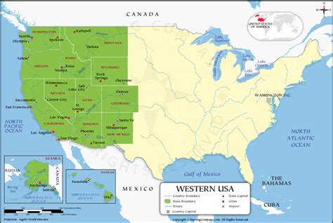 Political Map Of Western Us