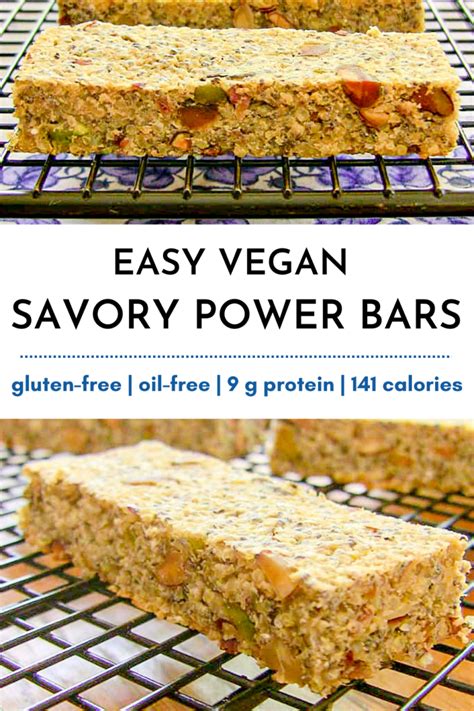 Vegan Savory Power Bars Oil Free Gluten Free Powerhungry®