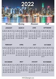 2022 Calendar Printable A4 Paper Size New York Calendar Sunday