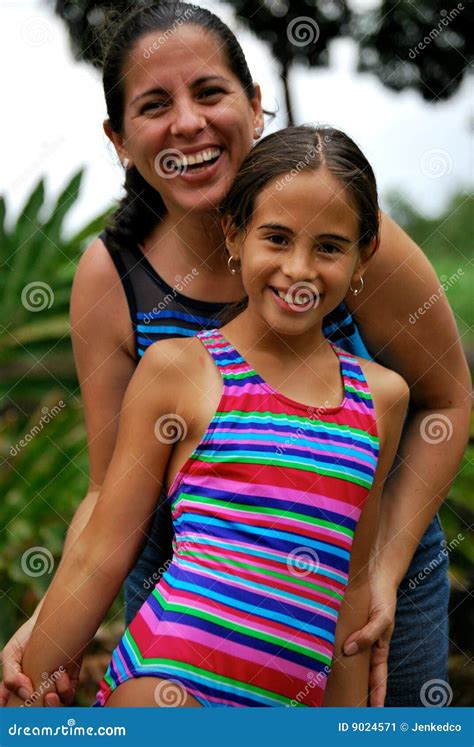 Hispanic Mother And Her Beautiful Daughter Stock Image Image Of