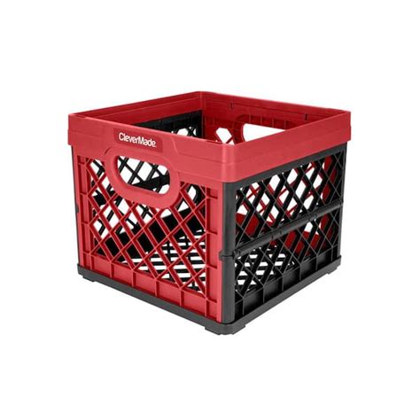 Clever Crates 25 L Collapsible Milk Crate In Red And Black 8034175 492