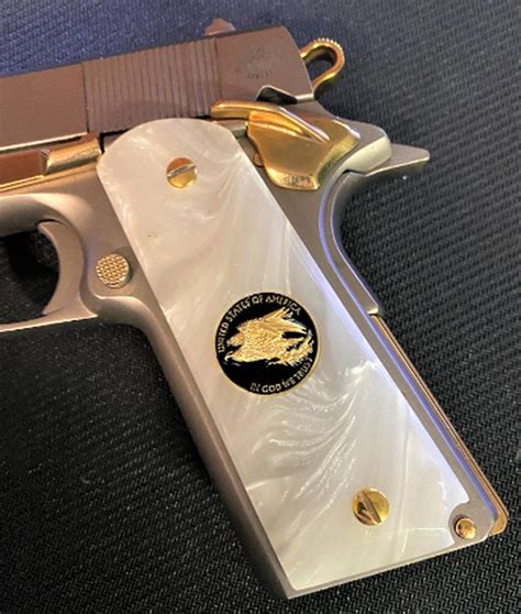 1911 Colt And Clones Custom Gold Eagle Pearl Plus 24k Gold Etsy