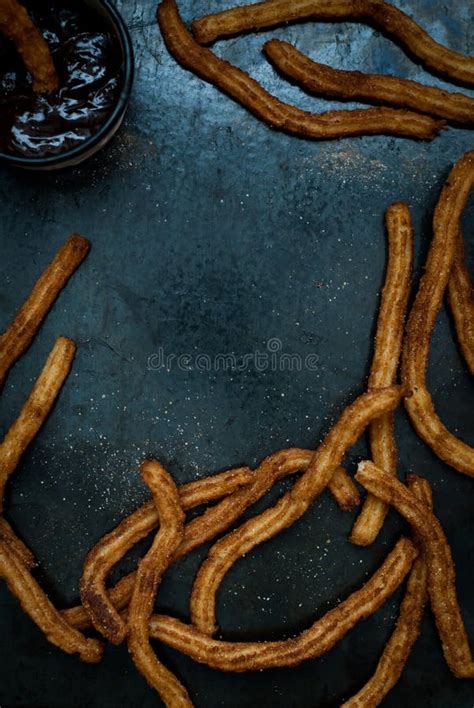 Churros With Chocolate Sauce Stock Image Image Of Nutrition Churro