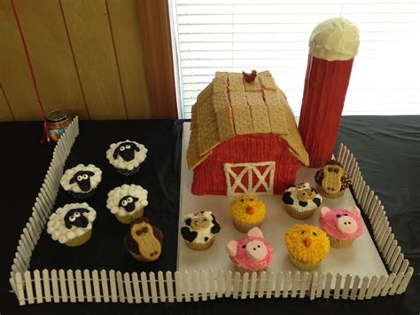 Moms will always remember the baby shower they celebrated with loving and supportive family and friends. Farm themed baby shower - with farm cake and animal ...