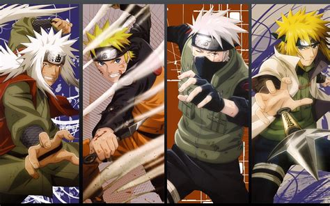 Four Naruto Characters Digital Wallpaper Naruto Shippuuden Panels