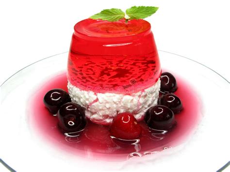 Cherry Dessert With Pudding And Jelly Stock Image Image 16150447