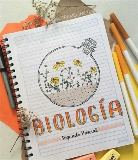 Portadas de Biología diseños bonitos fáciles ideas dibujos Saberimagenes Portadas de