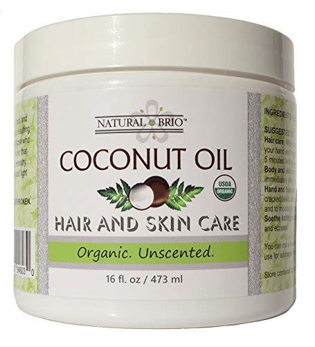 This means that it penetrates the cuticle of your hair and nourishes your hair with a rich content of fatty acids. Natural Brio Organic Unscented Coconut Oil for Skin and ...